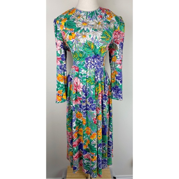Jessica Howard Vintage Floral Midi Dress - Picture 1 of 11